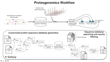 Infographic of Proteogenomics workflow